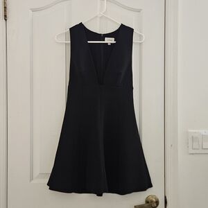 Wilfred Black V-Neck Mini Dress